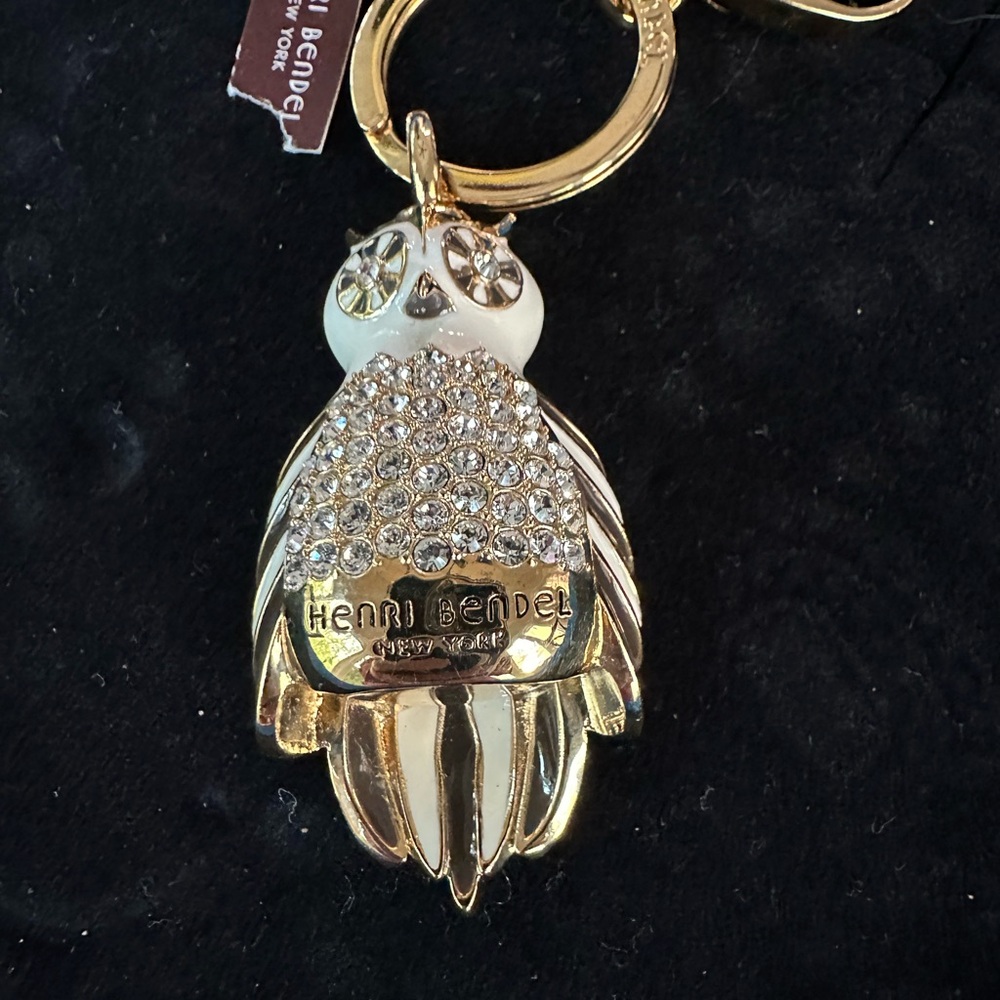 Gorgeous Vintage Henri Bendel Hazel Owl Key Fob W/ Swarovski Crystals NWT - Picture 16 of 16